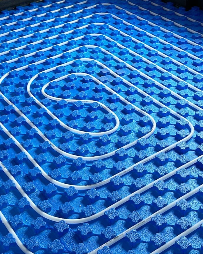 Instalação de piso radiante